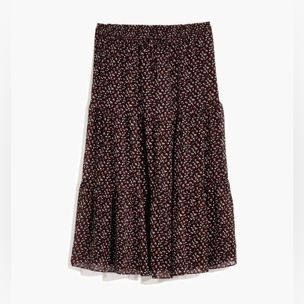 NWOT Madewell Georgette Maxi Skirt in Adorable Ditsy